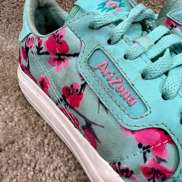 ADIDAS Collab w/ ARIZONA TEA Green Floral Womens Sz 4.5 EF9075 Shoes Sneakers - Picture 9 of 10